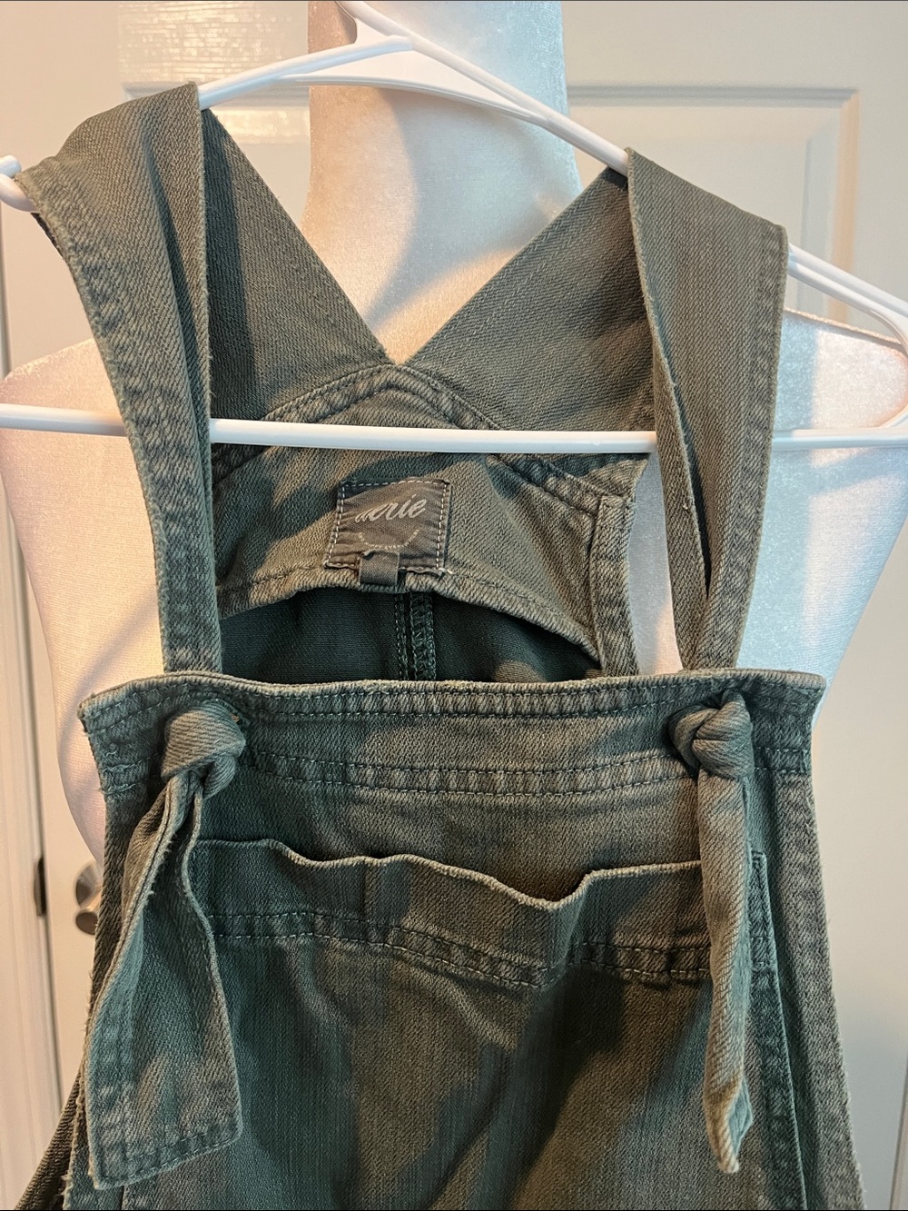 aerie Olive Green Wide-Leg Overalls - Picture 2 of 6